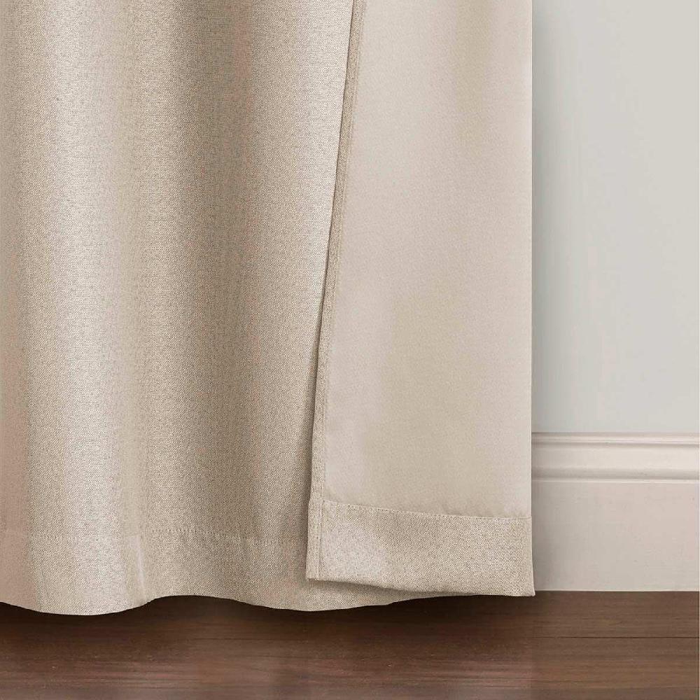 At Home 2-Pack Beige Blackout Grommet Curtain Panels 84"