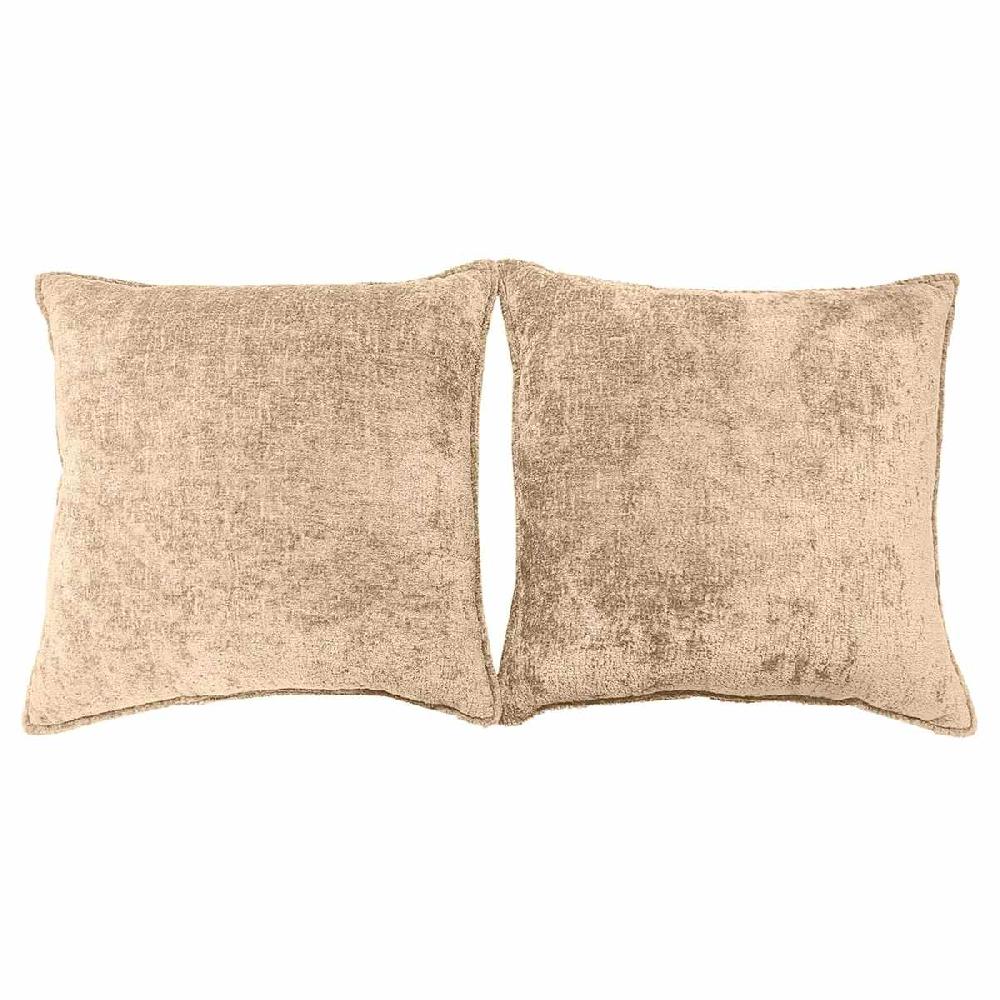 At Home 2-Pack Beige Textured Chenille Throw Pillows 18"