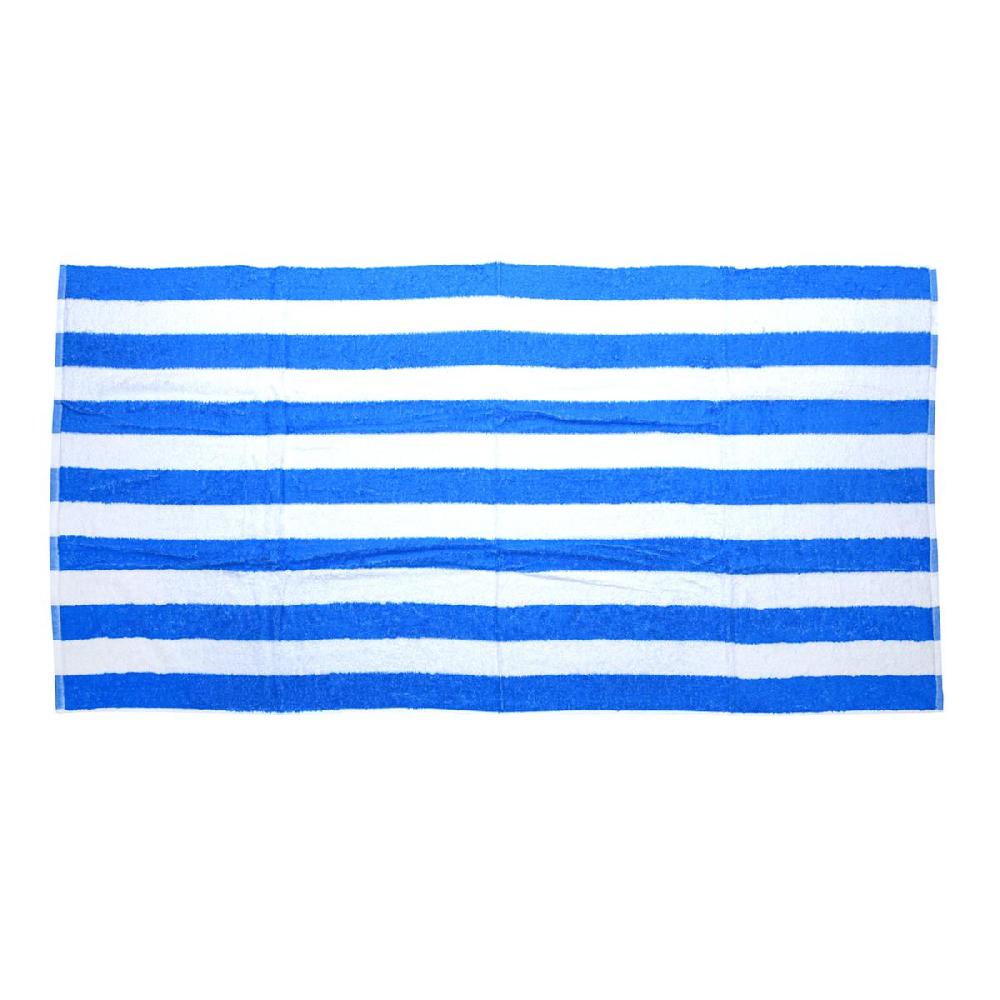 At Home 2-Pack Cabana Blue & Green Stripe Beach Towels 28x58
