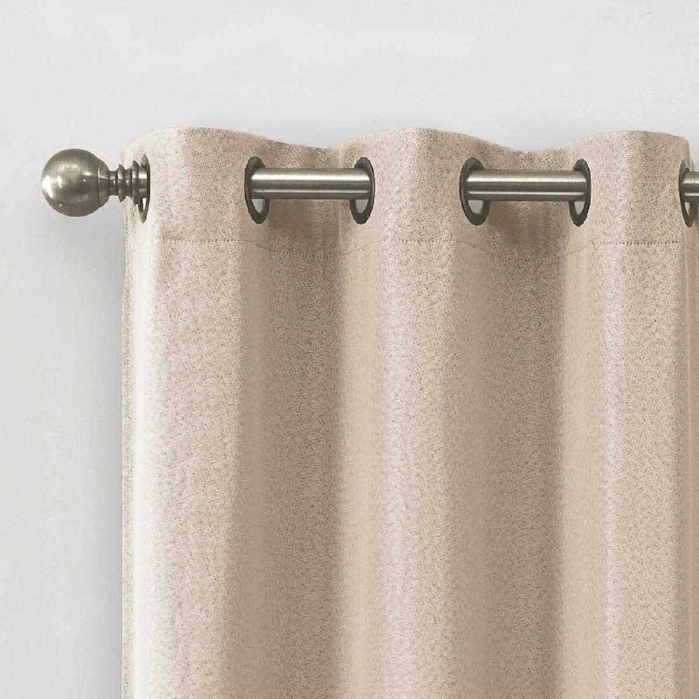 At Home 2-Pack Denver Beige Blackout Grommet Curtain Panels 95"