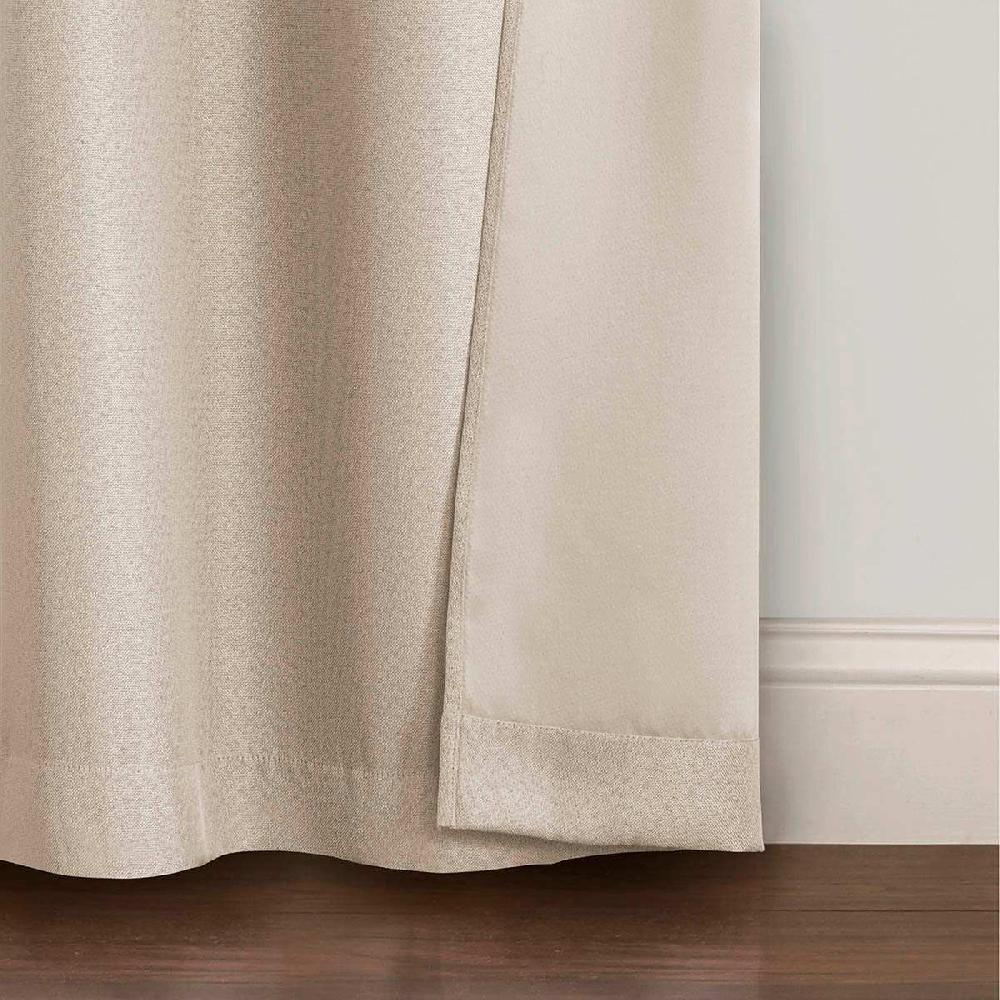 At Home 2-Pack Denver Beige Blackout Grommet Curtain Panels 63"