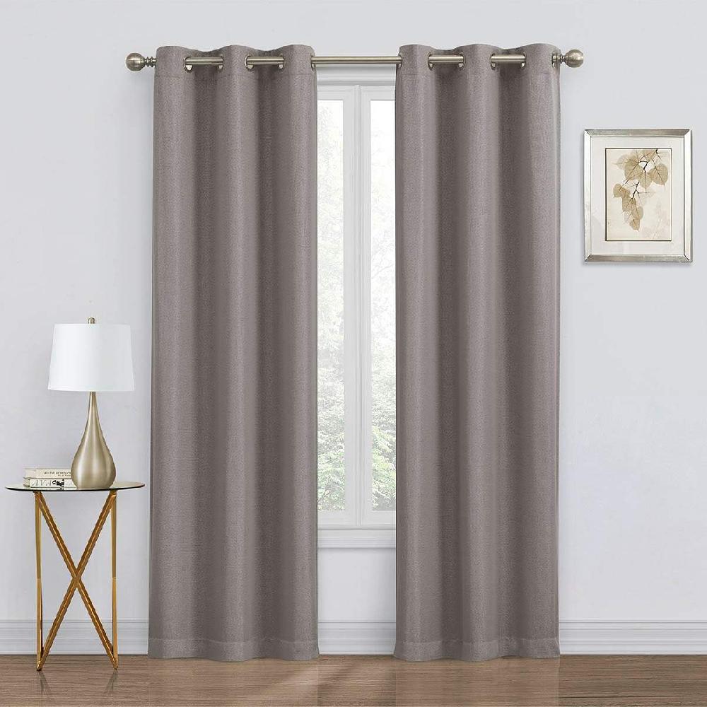 At Home 2-Pack Denver Grey Blackout Grommet Curtain Panels 95"