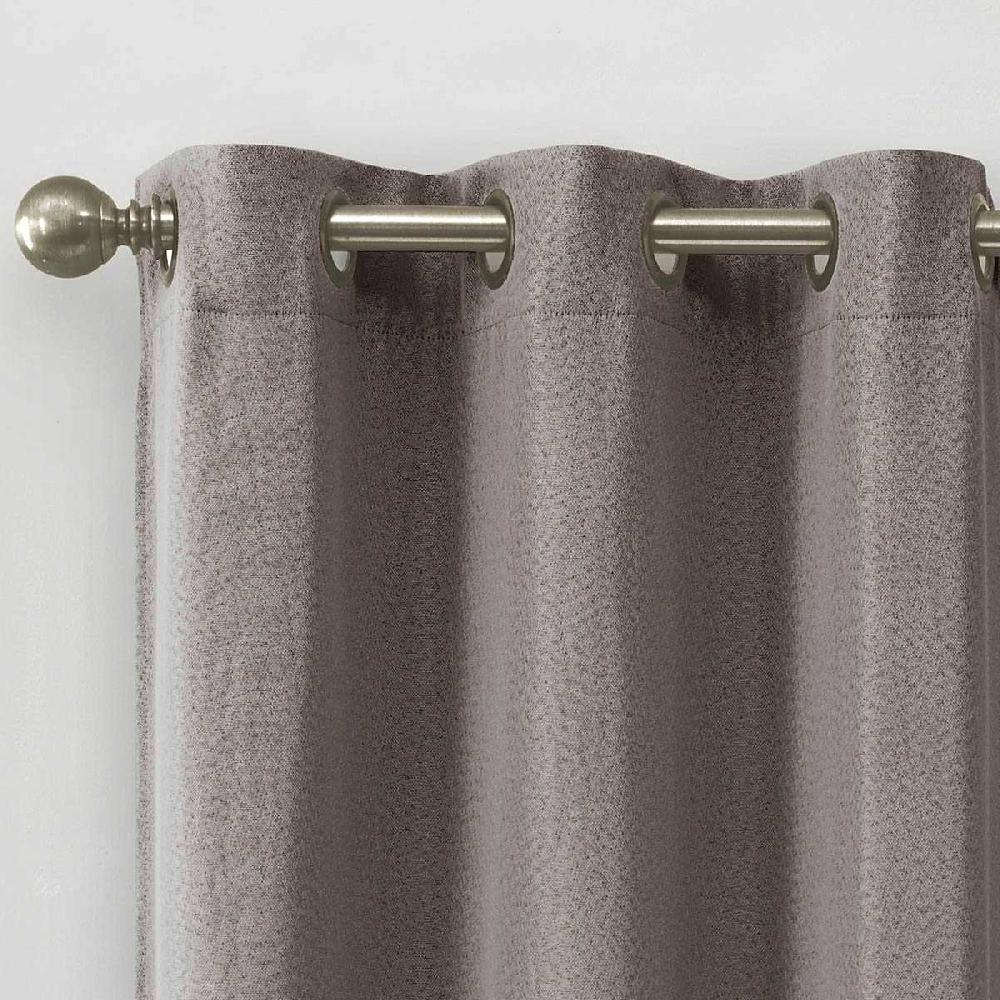 At Home 2-Pack Denver Grey Blackout Grommet Curtain Panels 95"
