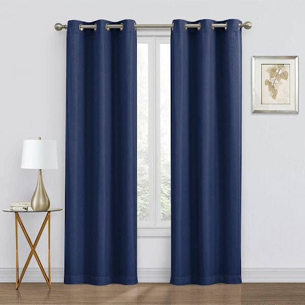 at home 2-Pack Denver Navy Blackout Grommet Curtain Panels 63"