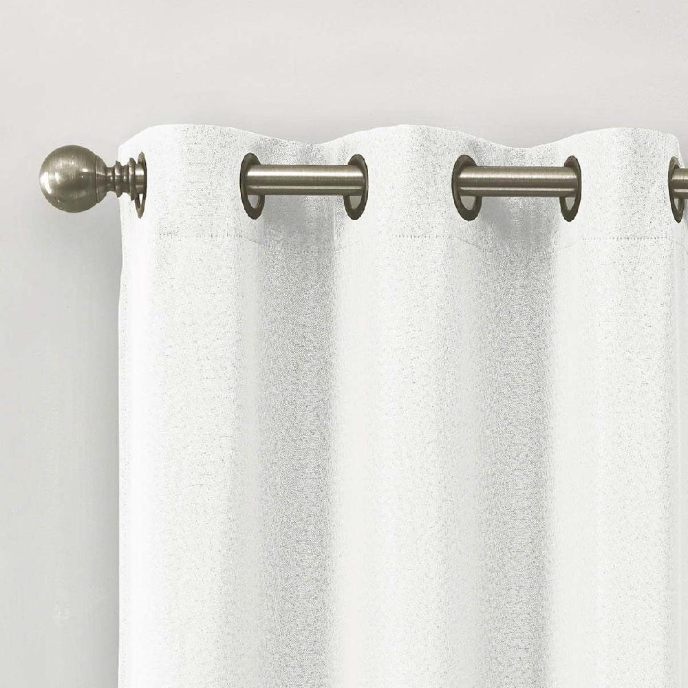 At Home 2-Pack Denver White Blackout Grommet Curtain Panels 63"