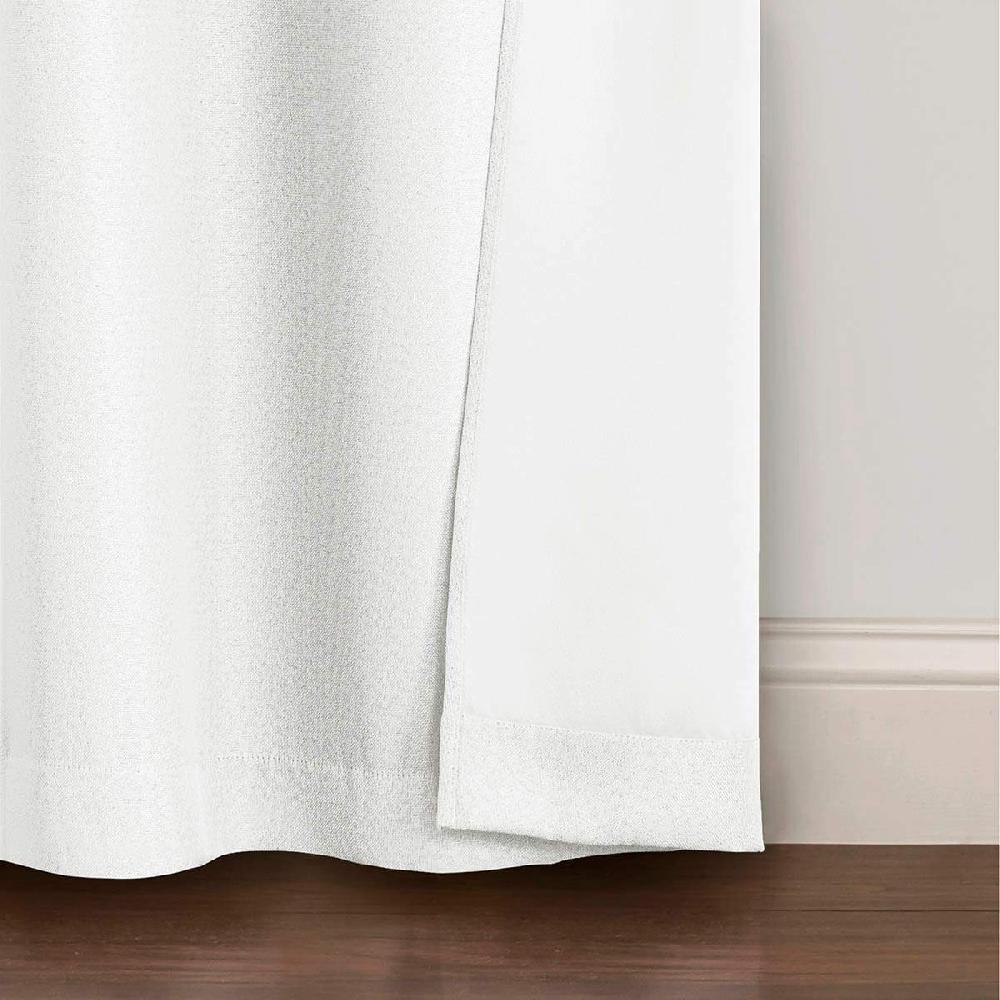 At Home 2-Pack Denver White Blackout Grommet Curtain Panels 63"