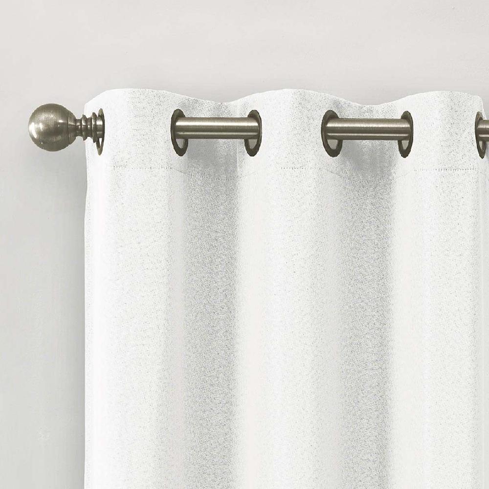 At Home 2-Pack Denver White Blackout Grommet Curtain Panels 95"
