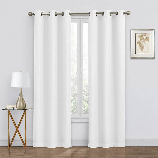 at home 2-Pack Denver White Blackout Grommet Curtain Panels 63"