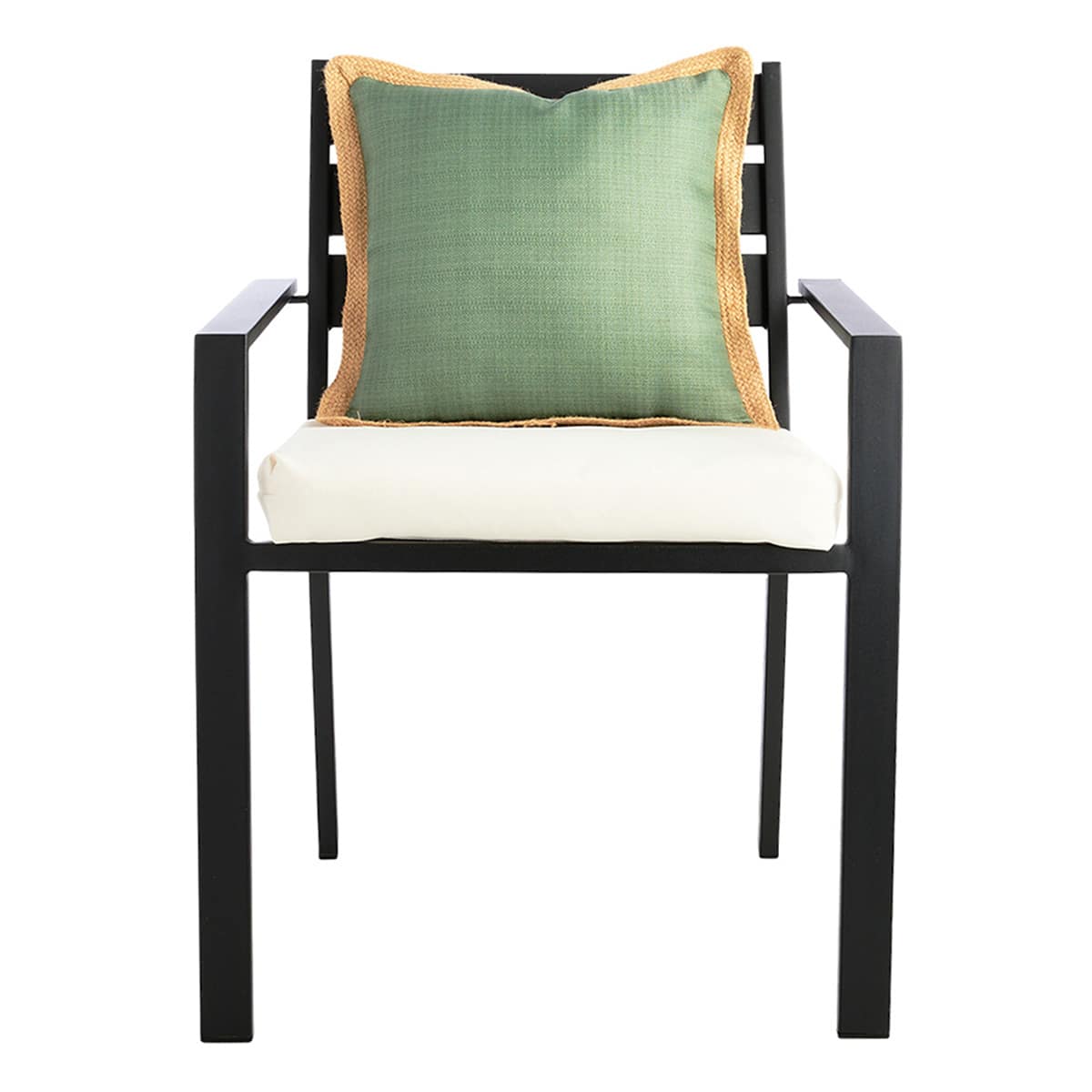 At Home 2-Pack Endive Jute Trim Outdoor Throw Pillow 18"