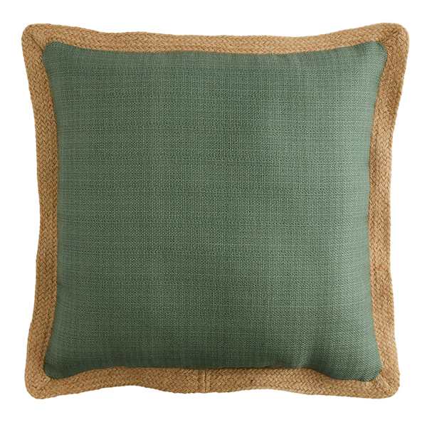 at home 2-Pack Endive Jute Trim Outdoor Throw Pillow 18"