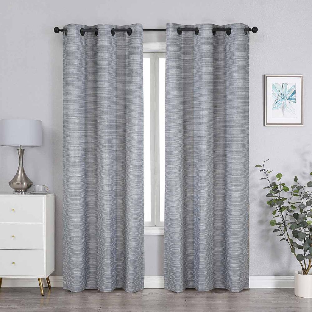 At Home 2-Pack Grey Magnetic Closure Blackout Curtain Panels 63"