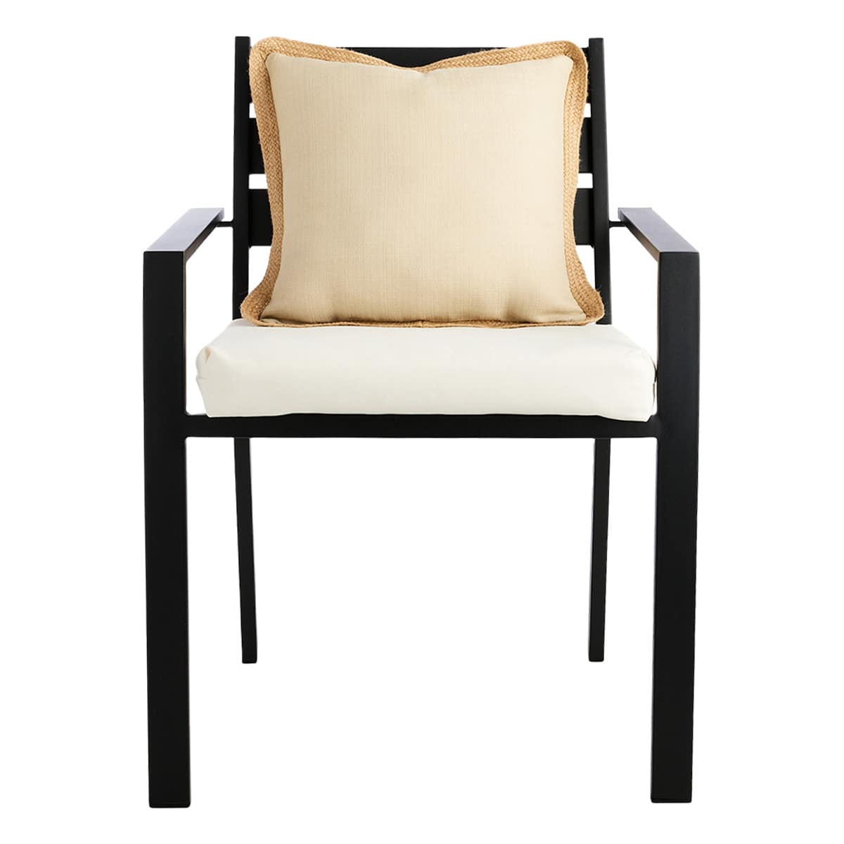 At Home 2-Pack Natural Jute Trim Outdoor Throw Pillow 18"