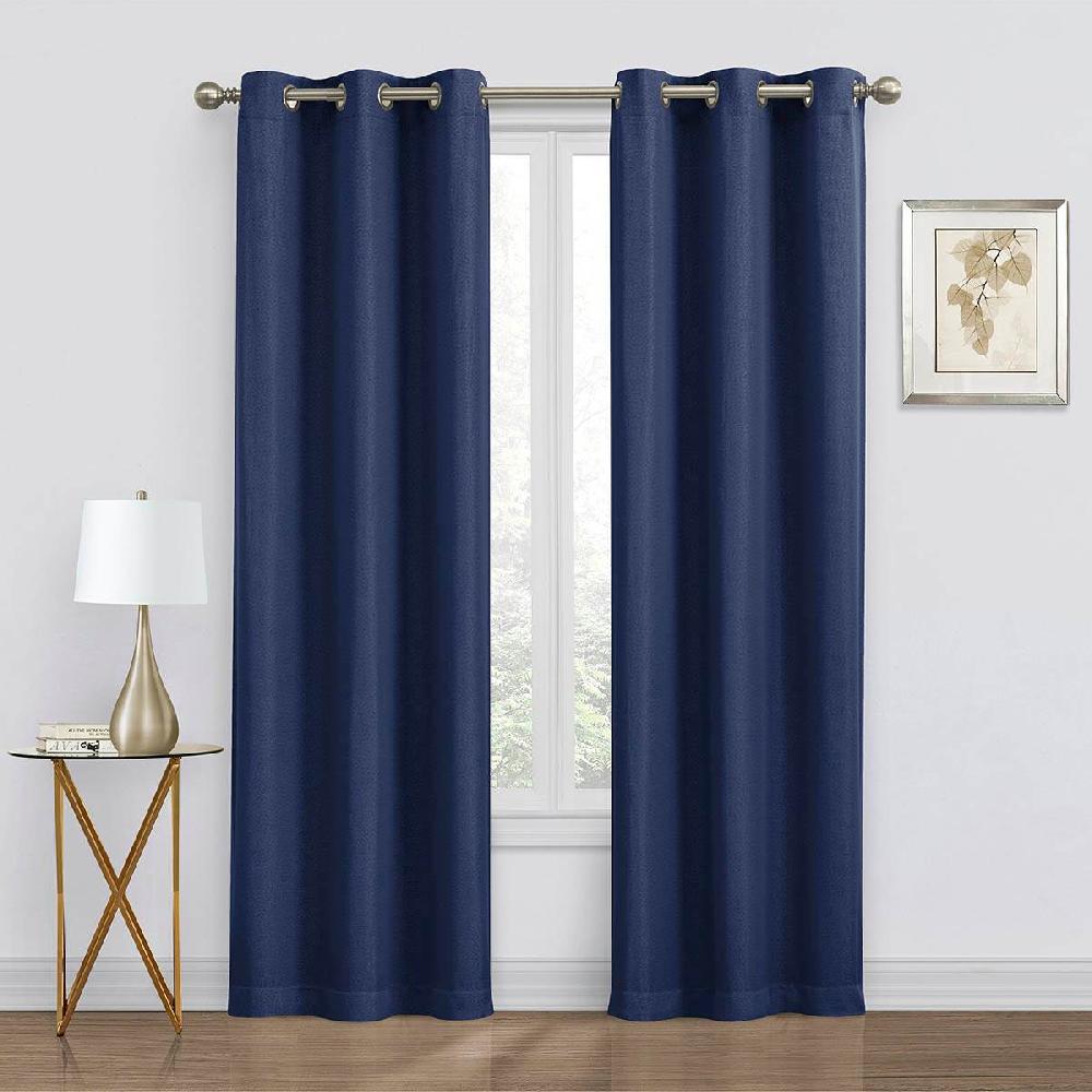 At Home 2-Pack Navy Blackout Grommet Curtain Panels 95"