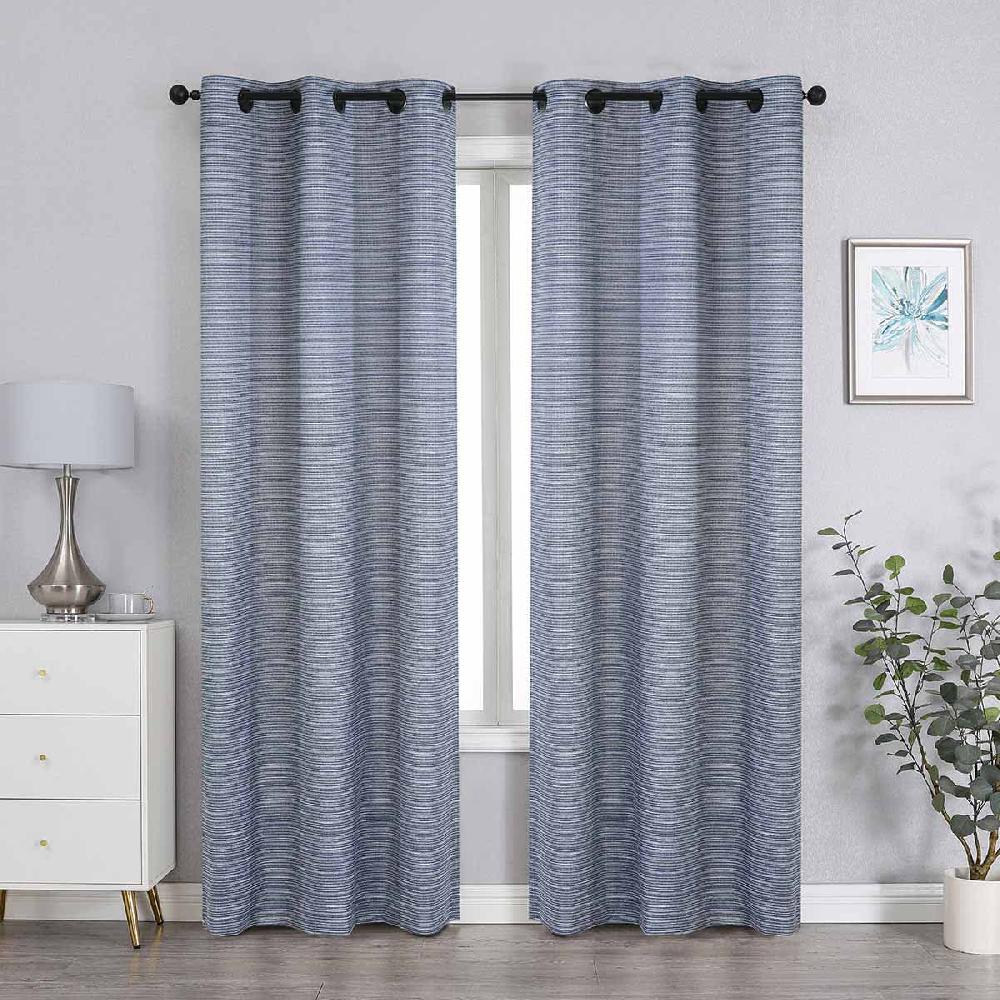 At Home 2-Pack Navy Blue Magnetic Closure Blackout Curtain Panels 63"