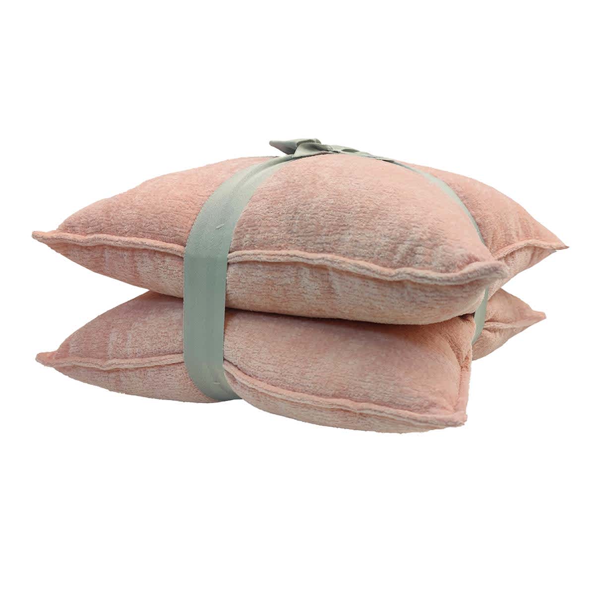 At Home 2-Pack Pink Textured Chenille Throw Pillows 18"