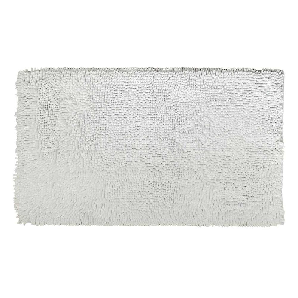 At Home 2-Pack White Shiny Noodle Bath Rug Set 17x24 & 20x34