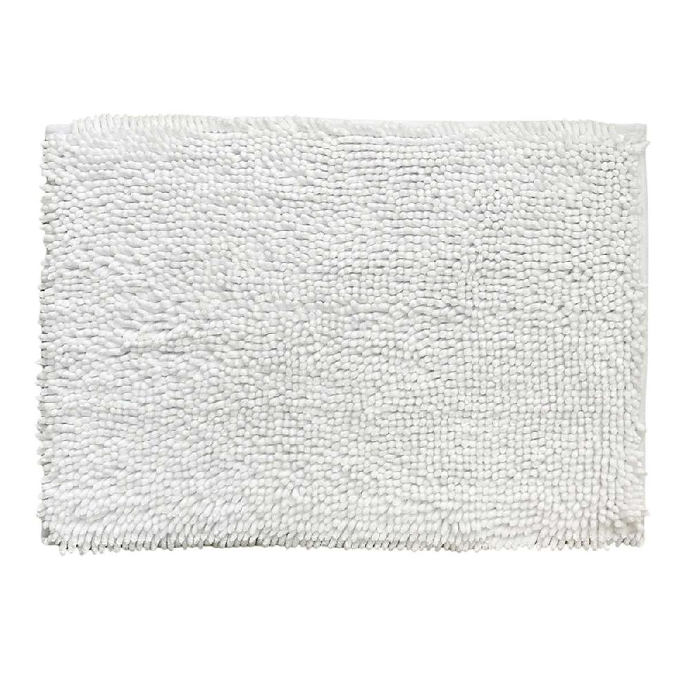 At Home 2-Pack White Shiny Noodle Bath Rug Set 17x24 & 20x34