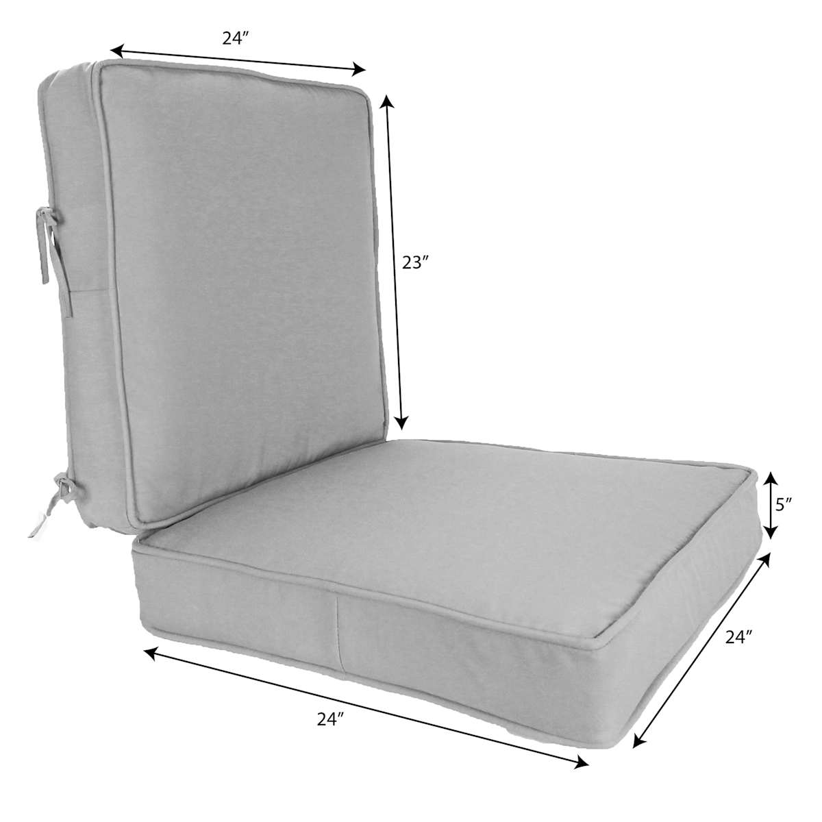 At Home 2-Piece Paisley Chili Outdoor Deep Seat Cushion