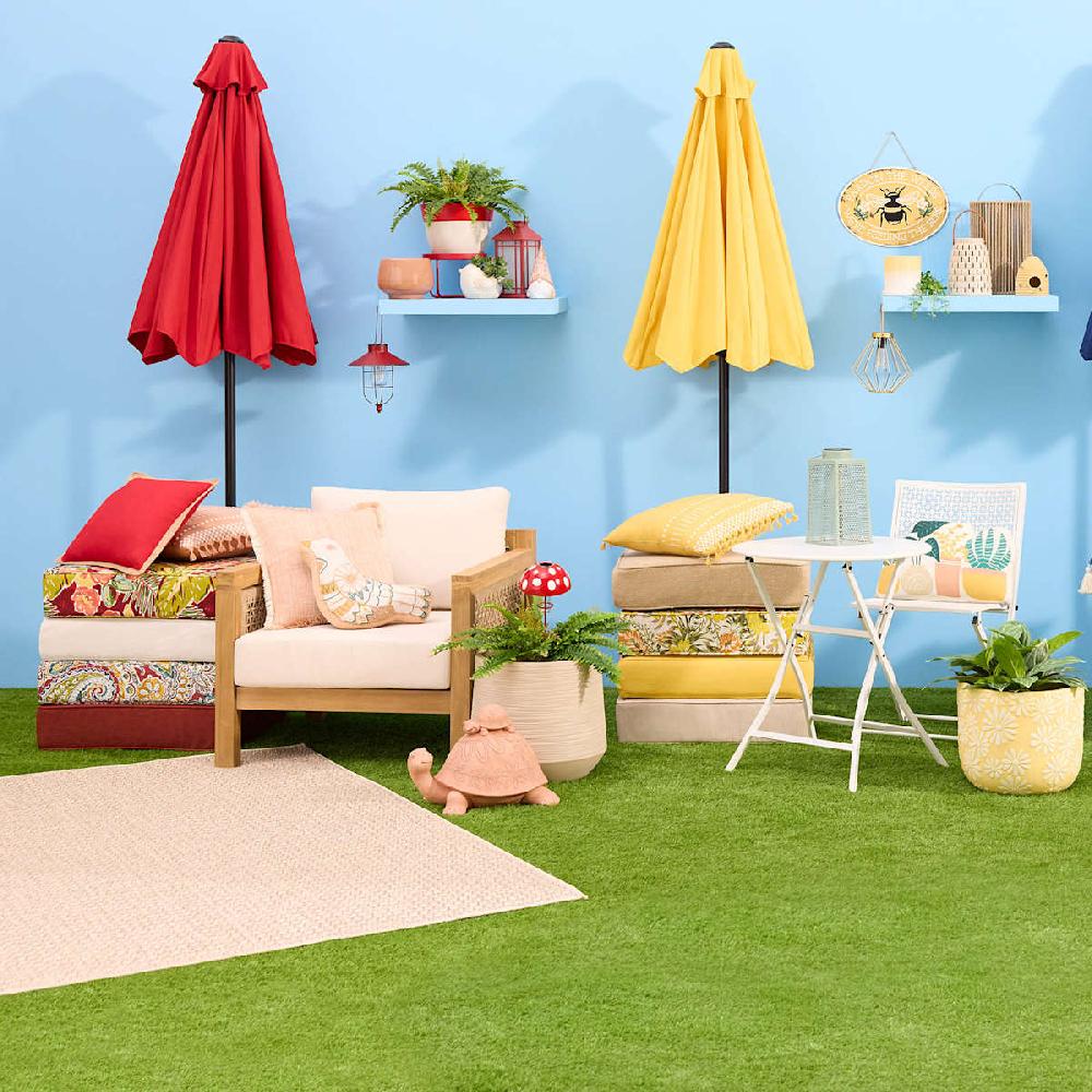 At Home 2-Piece Paisley Chili Outdoor Deep Seat Cushion