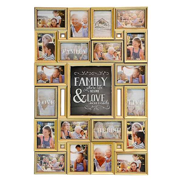 at home 20-Opening Gold Family Collage Picture Frame 23x34
