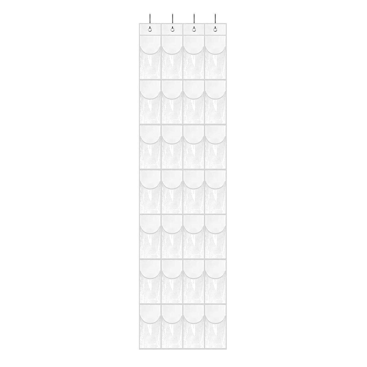 At Home 28-Pocket Clear Over The Door Shoe Closet Organizer