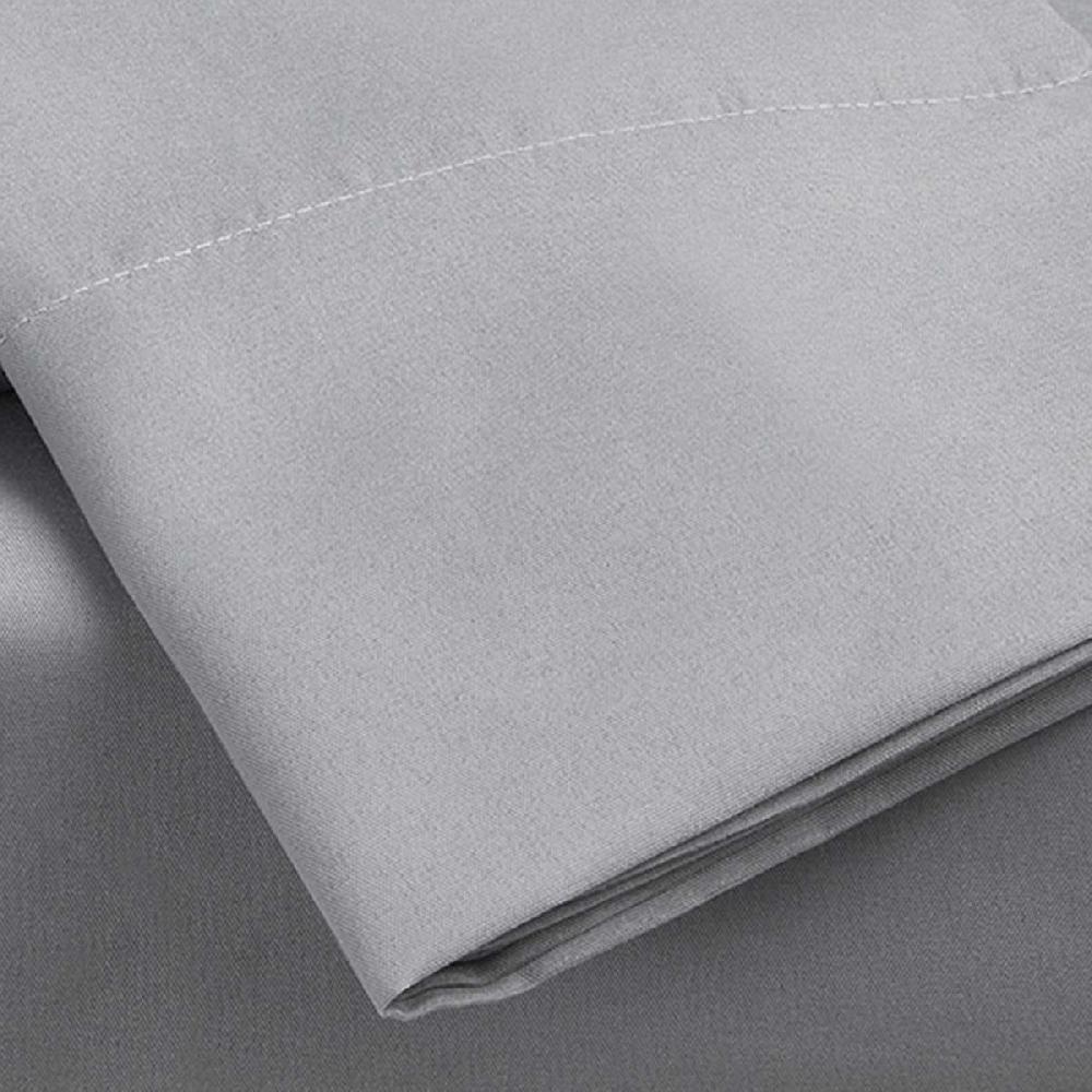 At Home 3-Piece Dark Grey Cooling Microfiber Sheet Set Twin/Twin XL