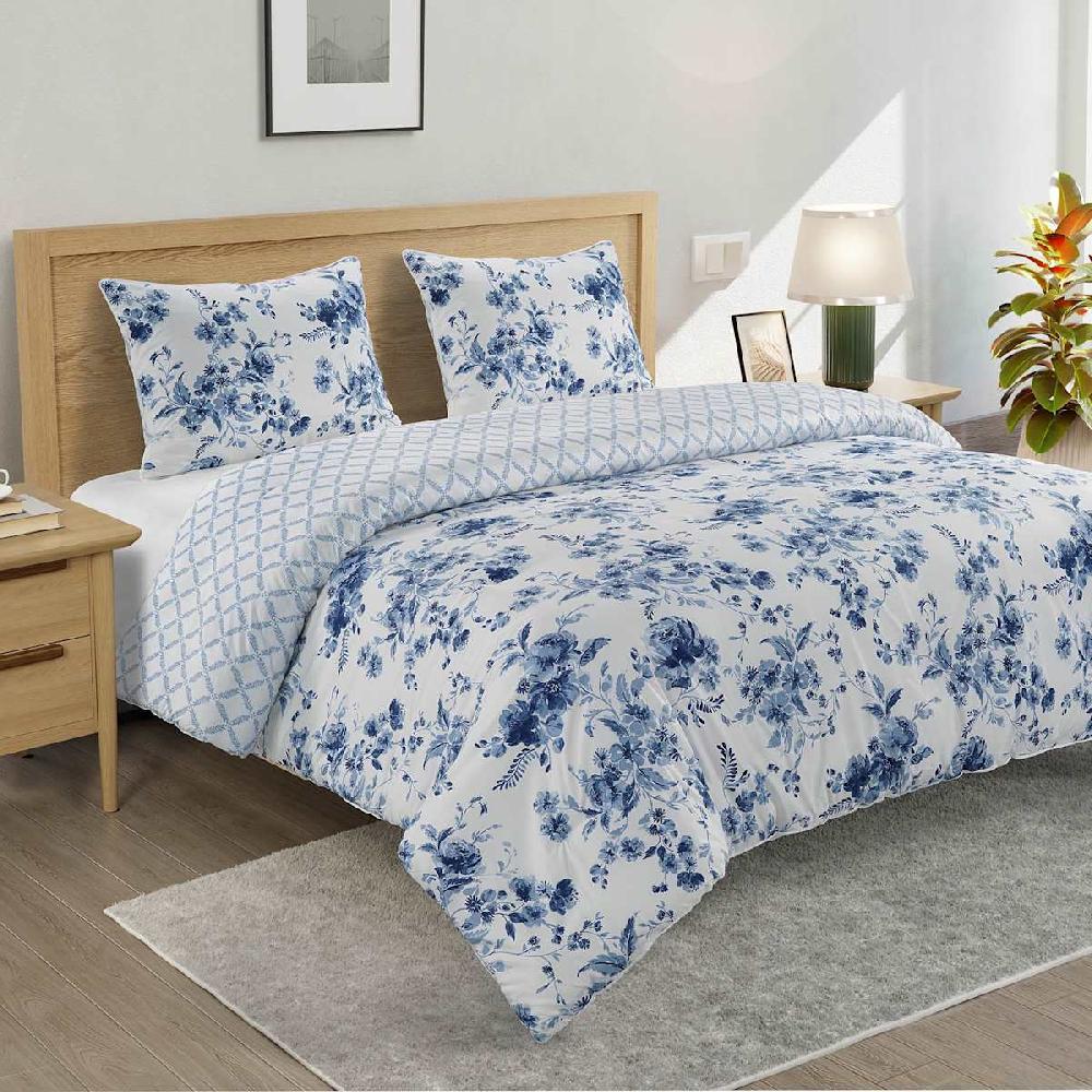 At Home 3-Piece Floral Printed Cotton Percale Comforter Set King
