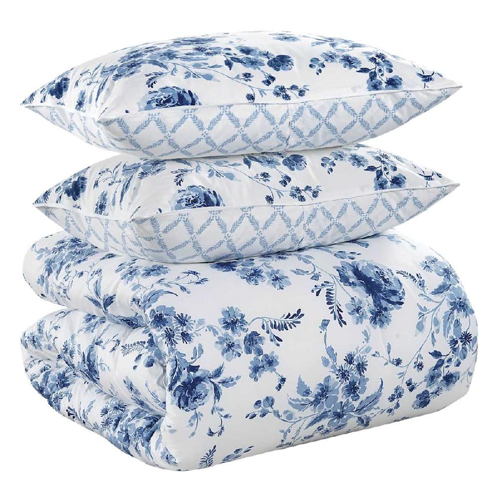 At Home 3-Piece Floral Printed Cotton Percale Comforter Set King