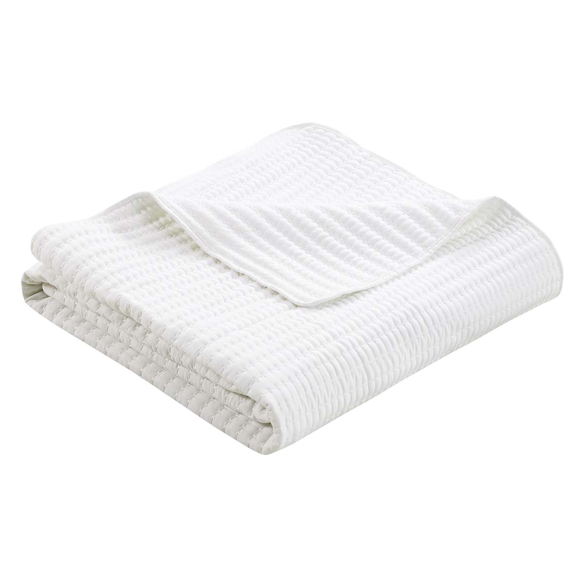 At Home 3-Piece White Washed Microfiber Quilt Set Full/Queen