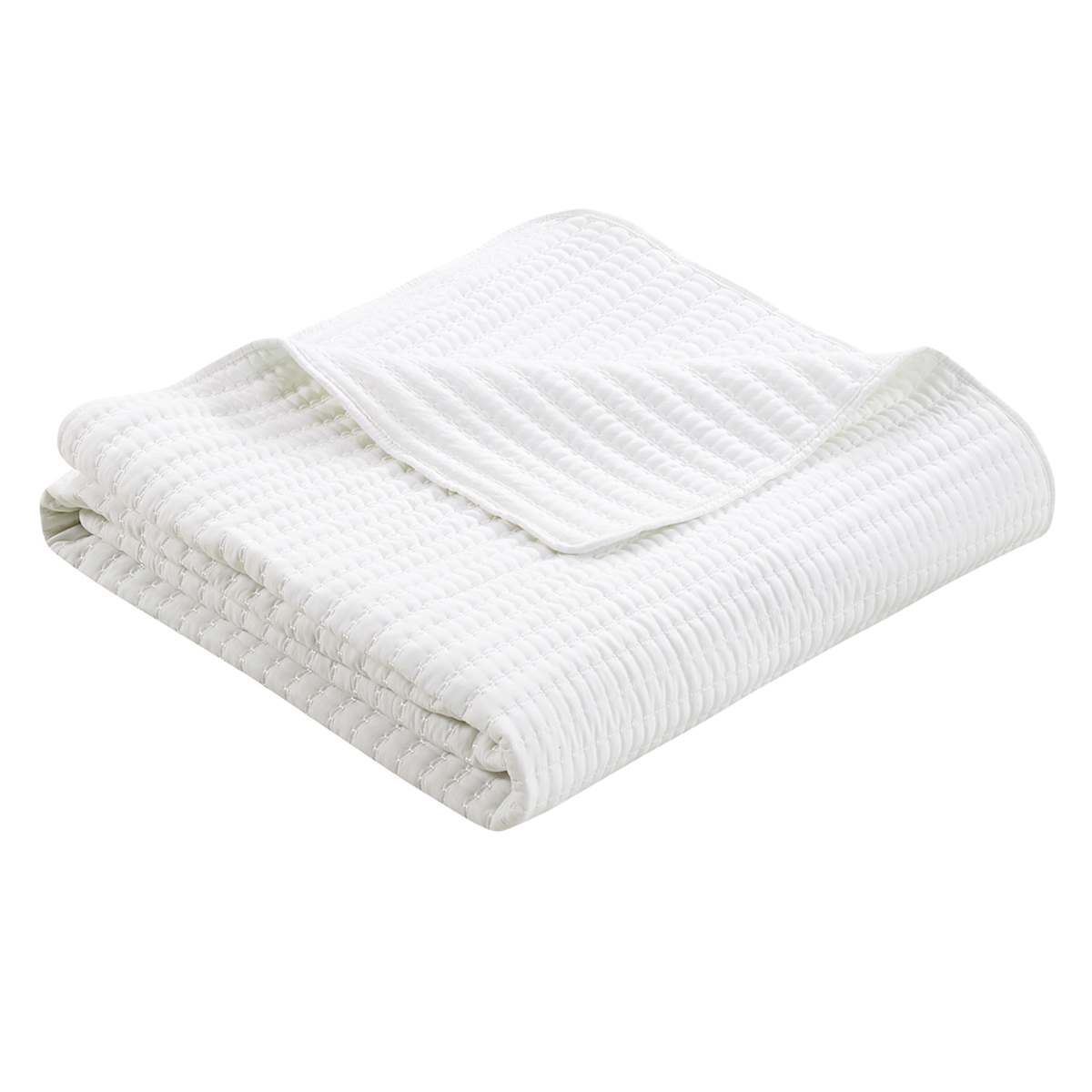 At Home 3-Piece White Washed Microfiber Quilt Set King