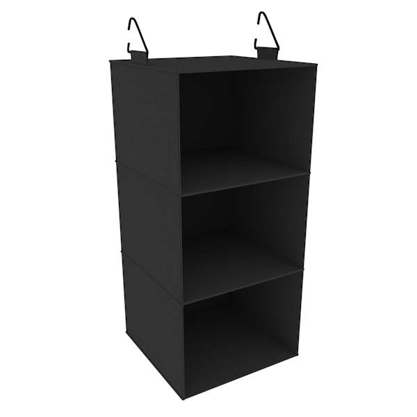 at home 3-Shelf Hanging Closet Storage Organizer Black