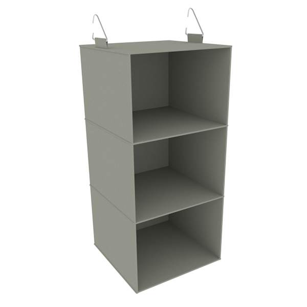 at home 3-Shelf Hanging Closet Storage Organizer Grey