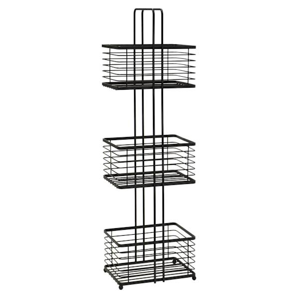 at home 3-Tier Manhattan Matte Black Wire Storage Stand