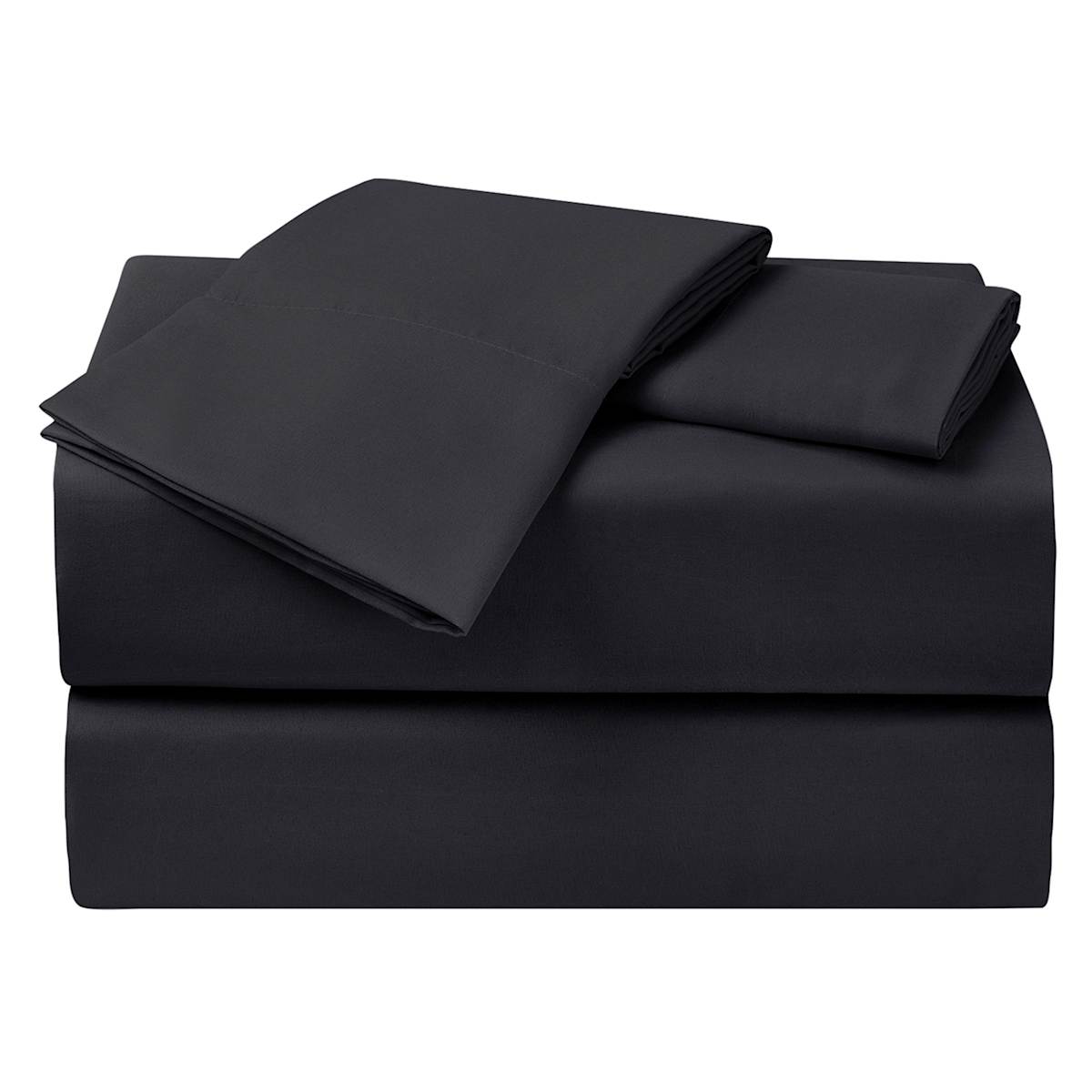 At Home 4-Piece Black Cooling Microfiber Sheet Set Queen
