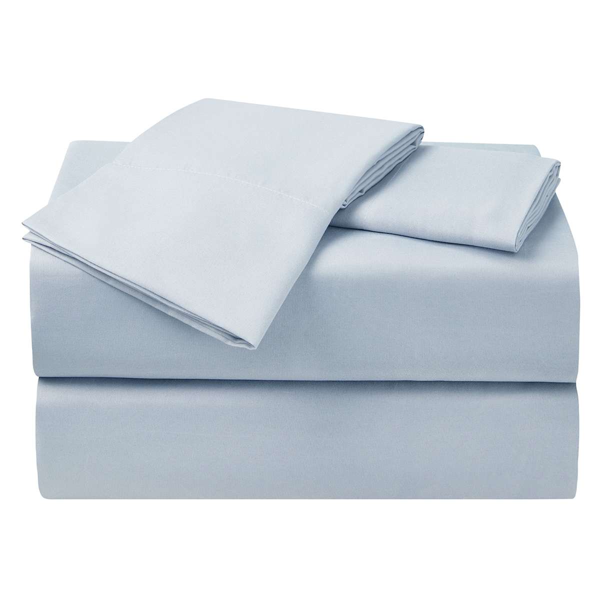 At Home 4-Piece Light Blue Cooling Microfiber Sheet Set Queen