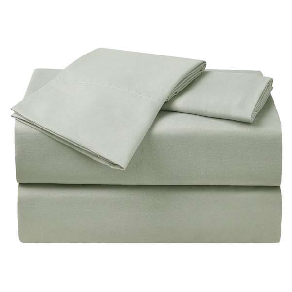 at home 4-Piece Sage Cooling Microfiber Sheet Set Queen