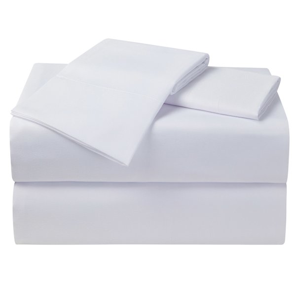 at home 4-Piece White Cooling Microfiber Sheet Set Queen