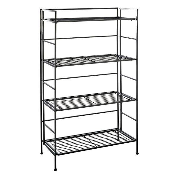 at home 4-Tier Metal Folding Rack with Wire Shelves