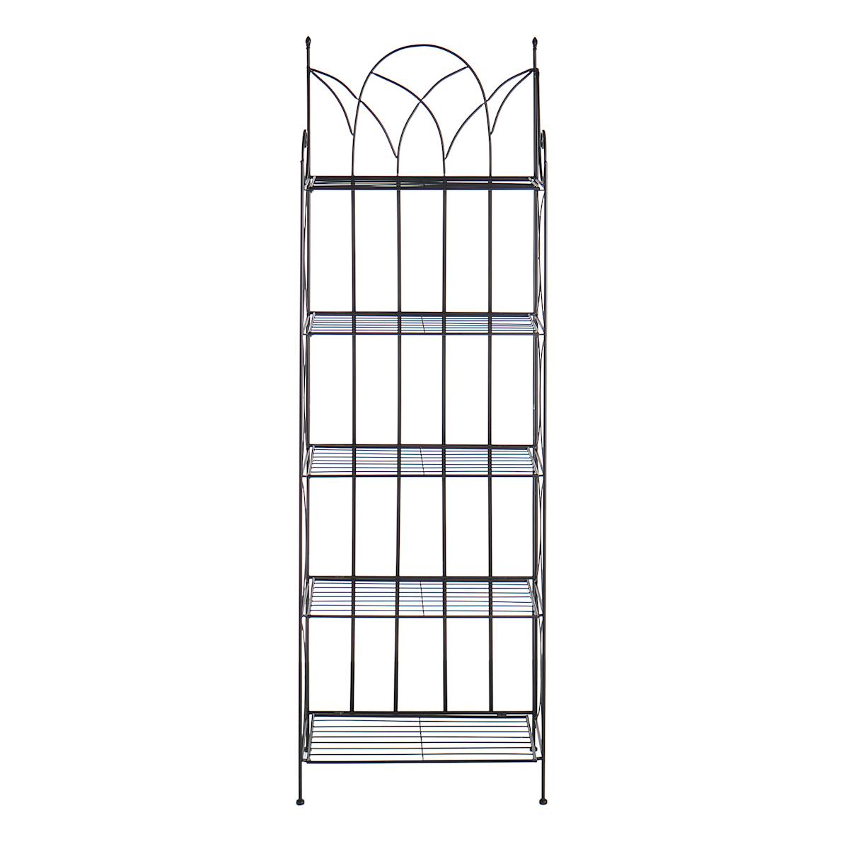 At Home 5-Tier Black Gothic Baker Rack With Metal Wire Shelves