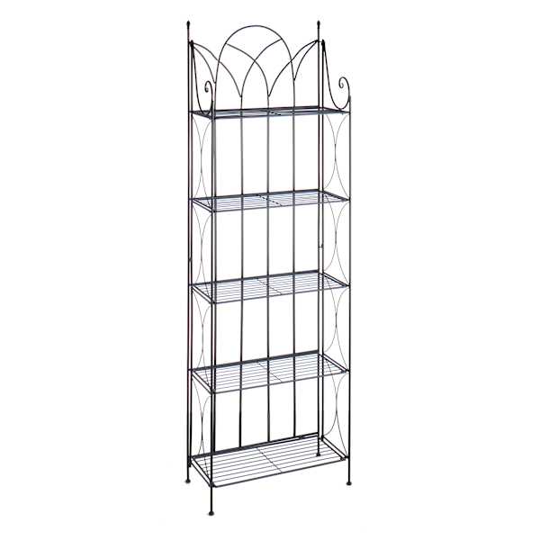 at home 5-Tier Black Gothic Baker Rack with Metal Wire Shelves
