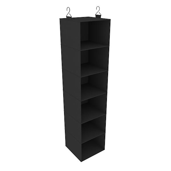 at home 6-Shelf Hanging Closet Storage Organizer Black
