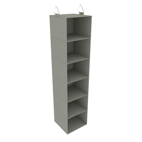 at home 6-Shelf Hanging Closet Storage Organizer Grey