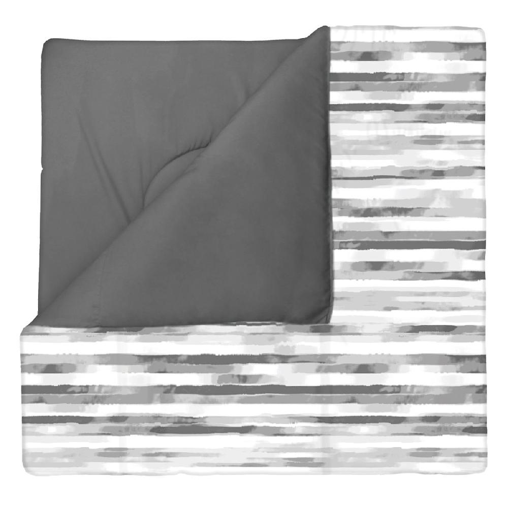 At Home 8-Piece Sophie Grey Striped Essential Comforter Set Queen