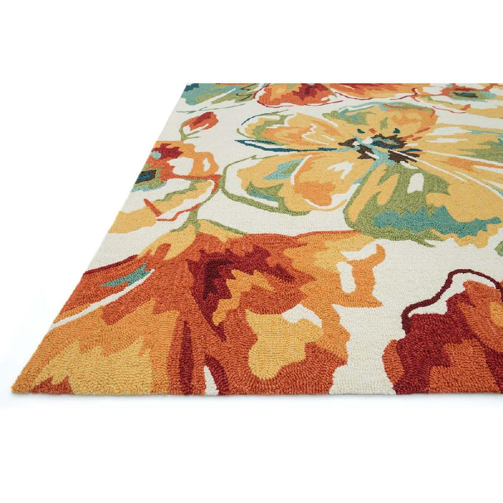 At Home (A138) Summerton Ivory & Red Multicolor Hooked Area Rug 8x10