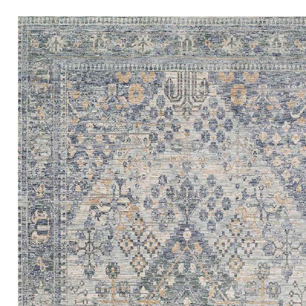 At Home (A436) Honeybloom Penelope Grey Diamond Distressed Look Area Rug 8x10