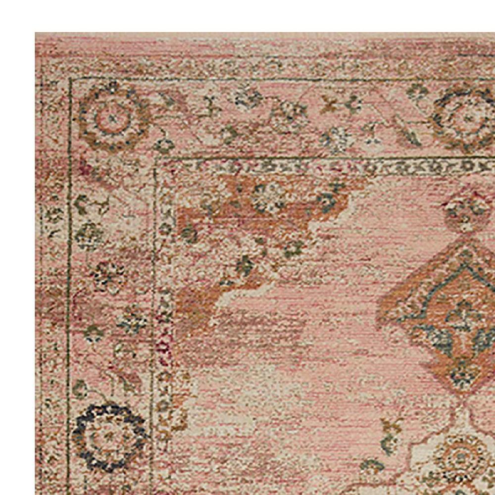 At Home (A465) Found & Fable Pink Jeweled Medallion Area Rug 9x12