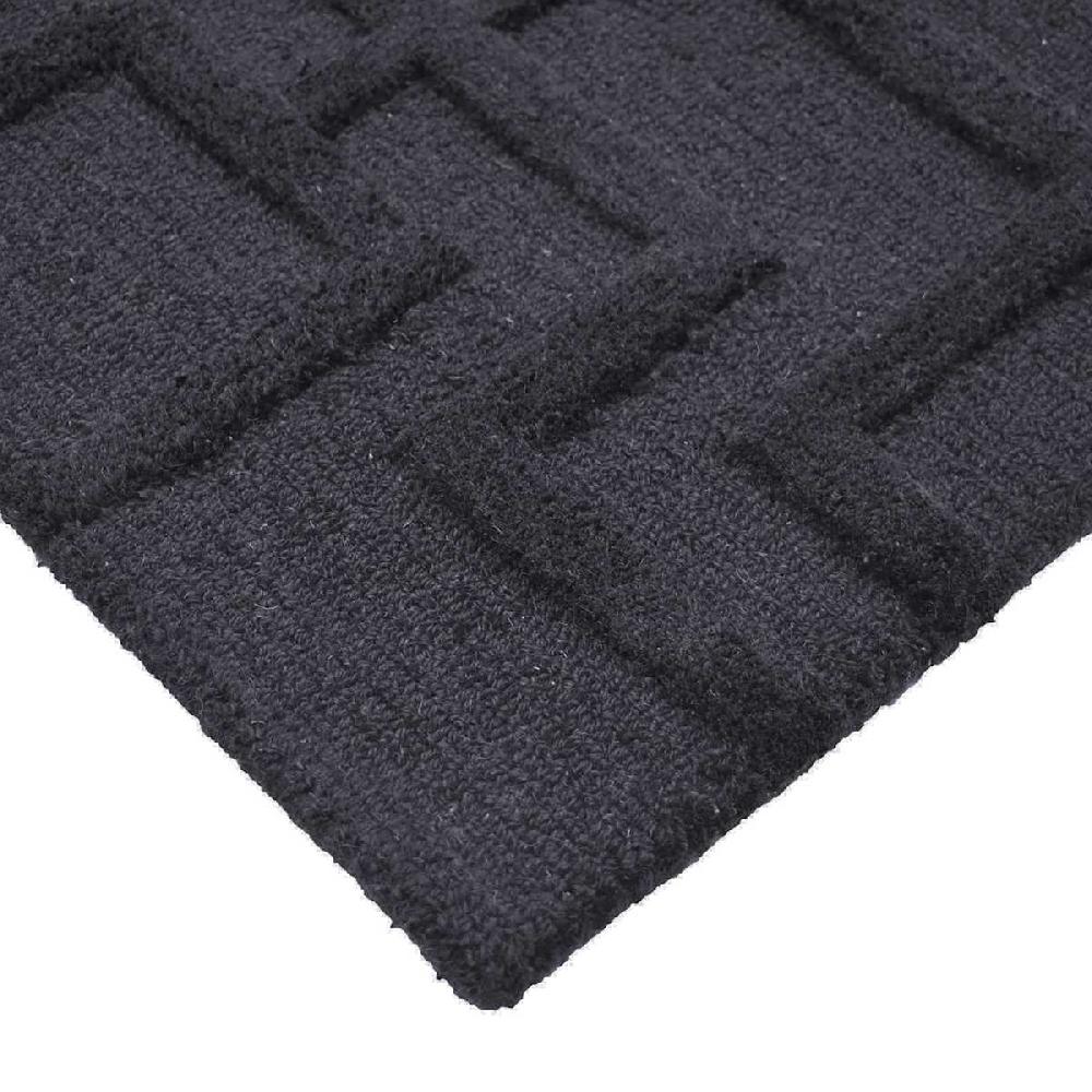 At Home (A481) Crosby St. Black Geometric Line Runner 2x6