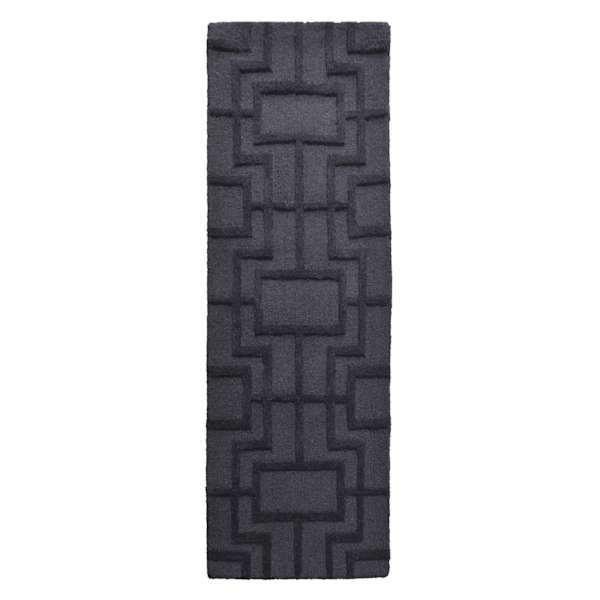 at home (A481) Crosby St. Black Geometric Line Runner 2x6