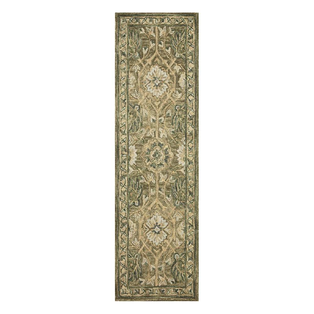 At Home (A496) Honeybloom Victoria Sage Floral Hooked Runner 2x7