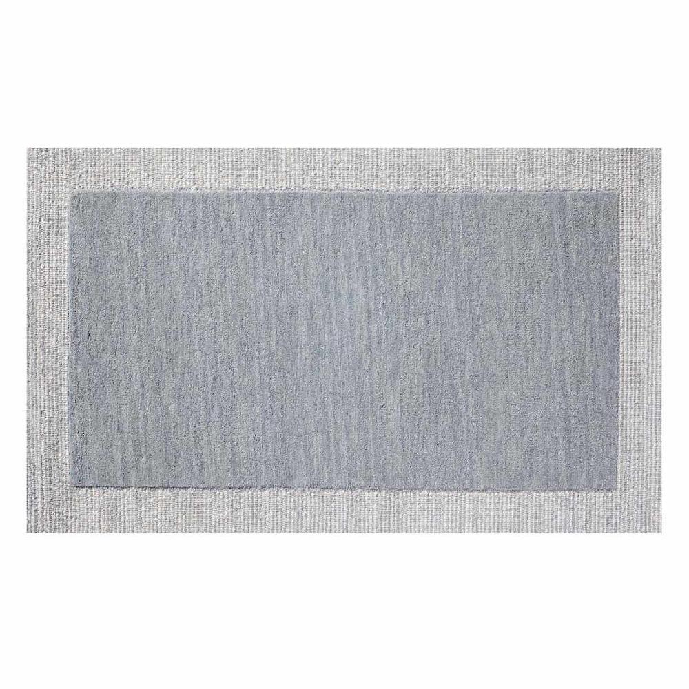At Home (A529) Linwood Blue Tufted Area Rug With Border 3x5